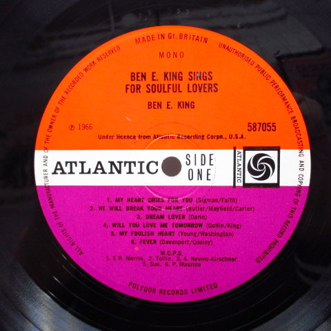 BEN E. KING - Ben E. King Sings For Soulful Lovers (UK '66 RE Mono/CS)
