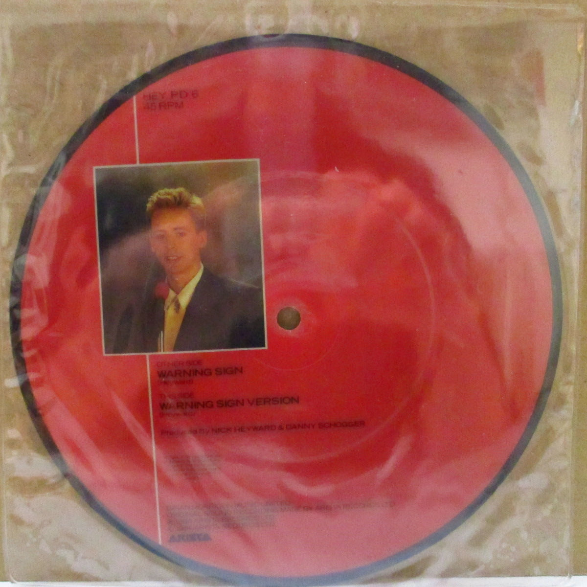 NICK HEYWARD (ニック・ヘイワード) - Warning Sign (UK Ltd.Picture 7")