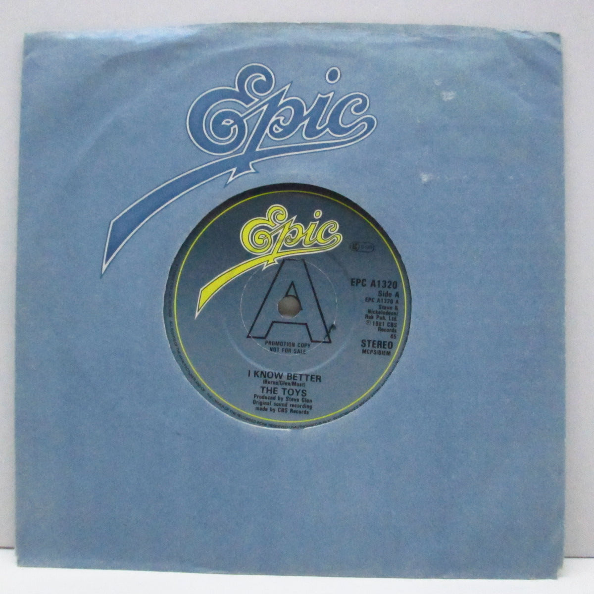 TOYS, THE (トイズ) - I Know Better (UK Promo 7"+CS)