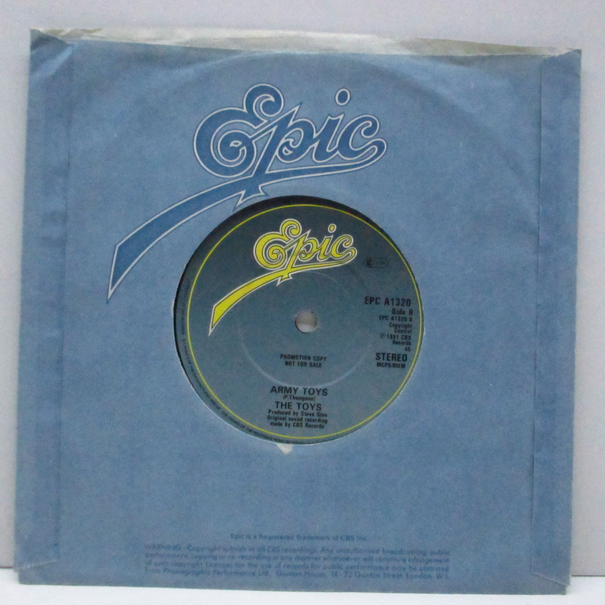 TOYS, THE (トイズ) - I Know Better (UK Promo 7"+CS)