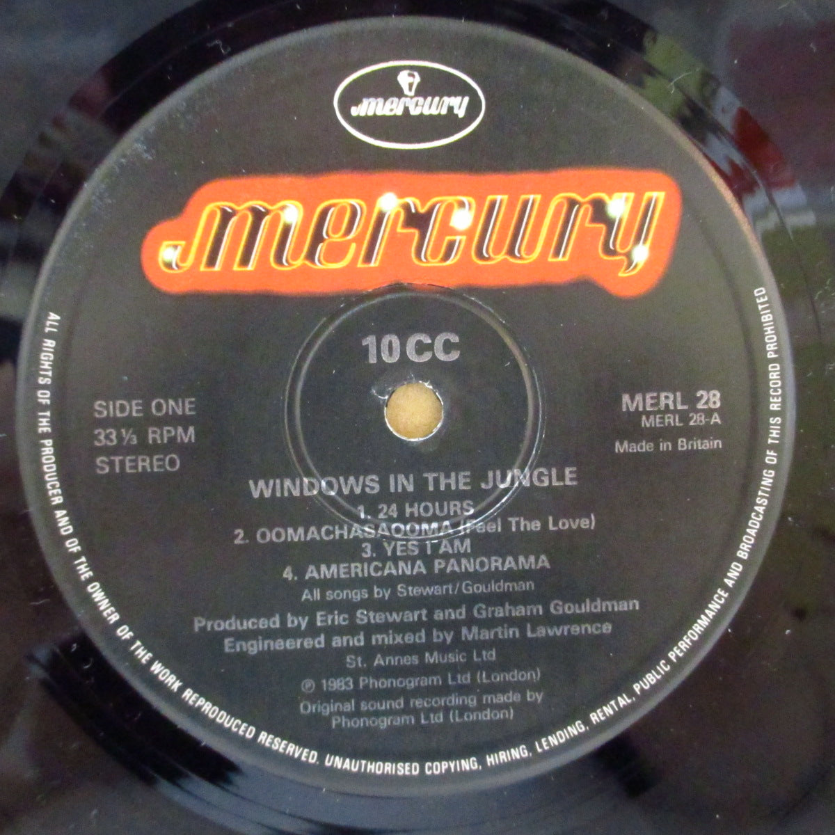 10 CC (テン・シーシー) - Windows In The Jungle (UK オリジナル LP+インナー/特殊ダイカット光沢ジャケ)