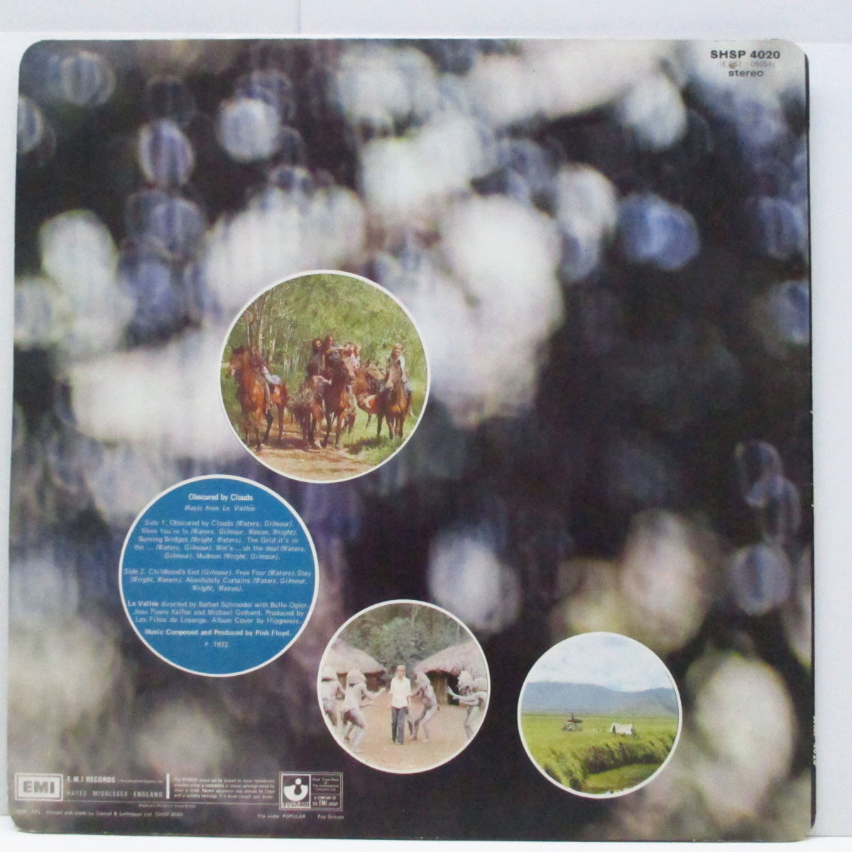 PINK FLOYD (ピンク・フロイド) - Obscured By Clouds (UK 70's 再発「EMIリム」LP/光沢「角丸」ジャケ)