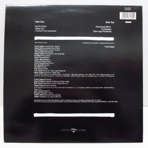 FRANK ZAPPA (フランク・ザッパ) - Ship Arriving Too Late To Save A Drowning Witch (US:Re Digital Remaster LP)