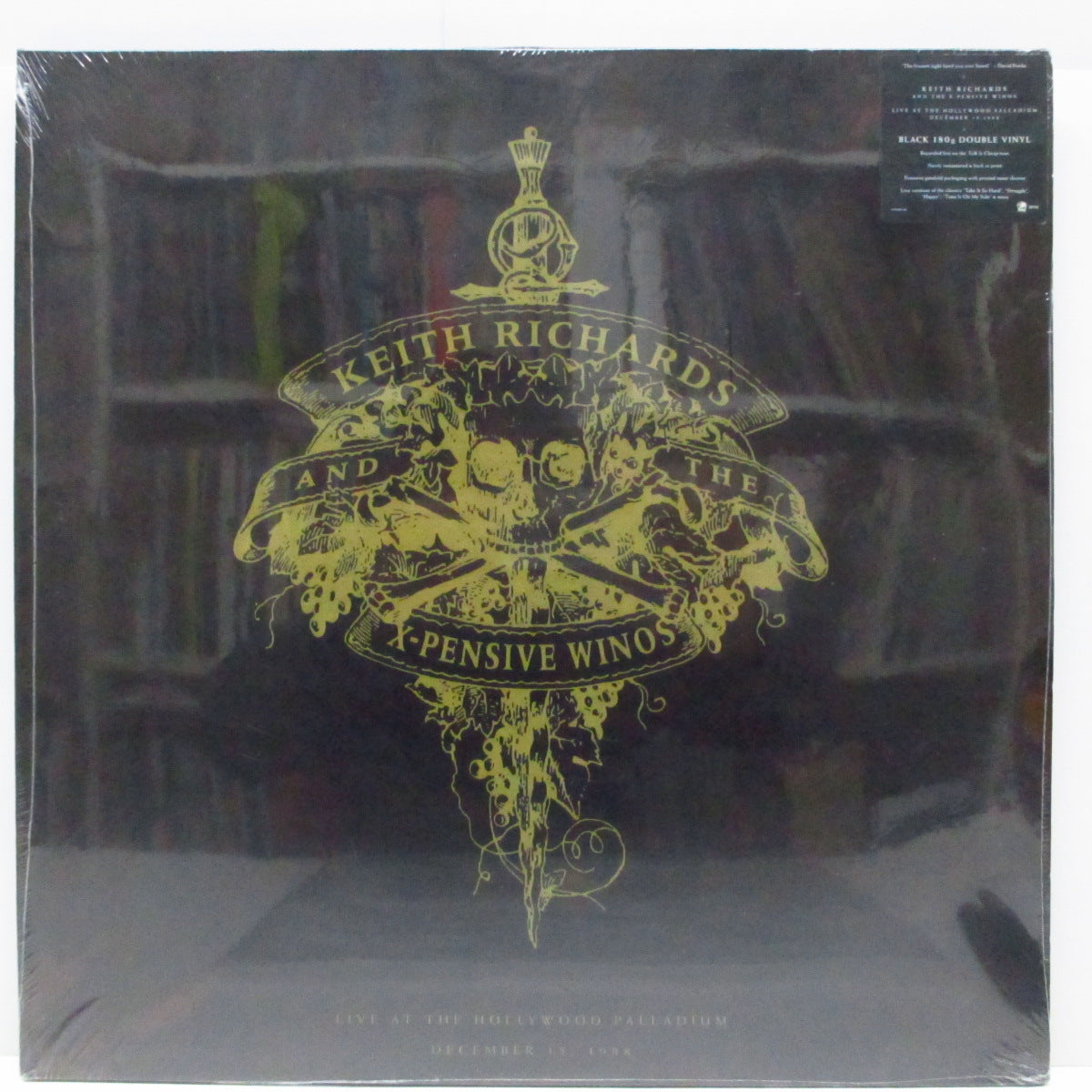 KEITH RICHARDS AND THE X-PENSIVE WINOS (キース・リチャーズ & ジ・エクスペンシヴ・ワイノーズ ) - Live At The Hollywood Palladium Dec.15, 1988 (Worldwide '20 再発180g黒盤 2xLP+インナー、見開ジャケ/ New)