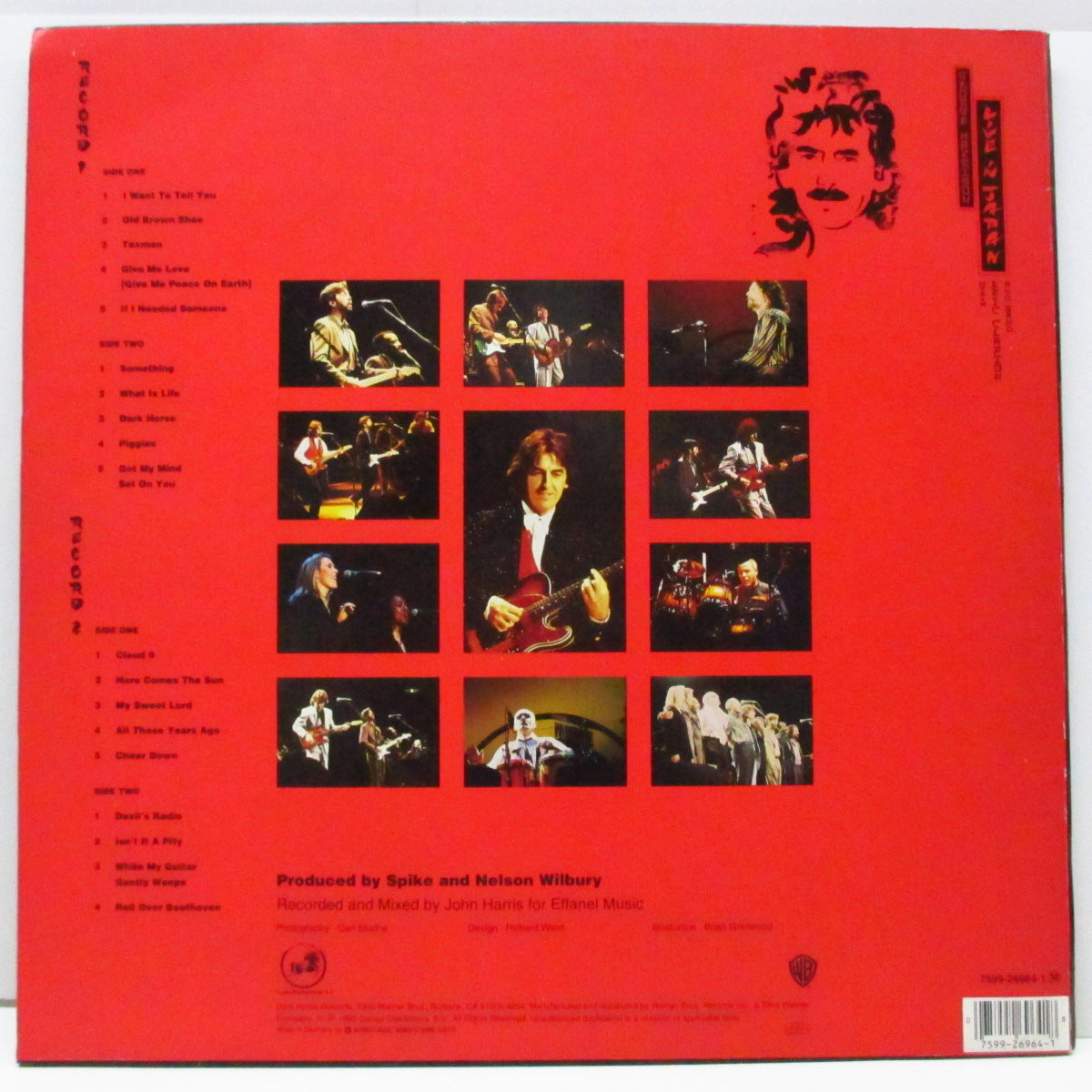 GEORGE HARRISON (ジョージ・ハリスン) - Live In Japan With Eric Clapton And Band (EU オリジナル 2xLP+インナー/ステッカー付ジャケ)