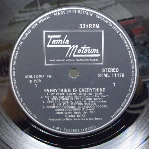 DIANA ROSS (ダイアナ・ロス) - Everything Is Everything (UK Orig/CFS)
