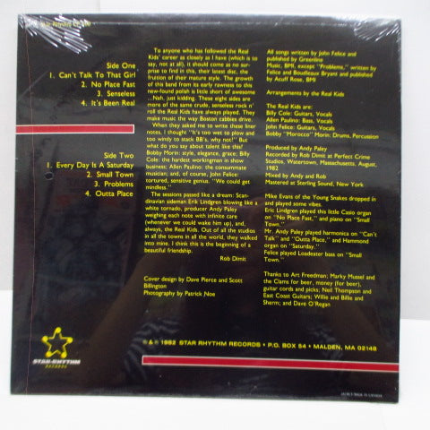 REAL KIDS, THE (ザ・リアル・キッズ) - Outta Place (US オリジナル LP「廃盤 New」) '82年セカンドアルバム! ボストンパンクの古典!