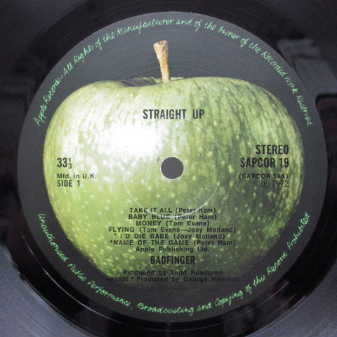 BADFINGER (バッドフィンガー) - Straight Up (UK:Orig.)