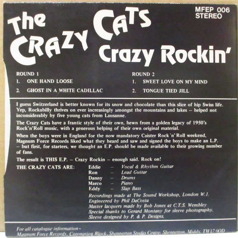 CRAZY CATS (Switzerland) (クレイジー・キャッツ)  - Crazy Rockin' (UK オリジナル・ブルーラベ 7")