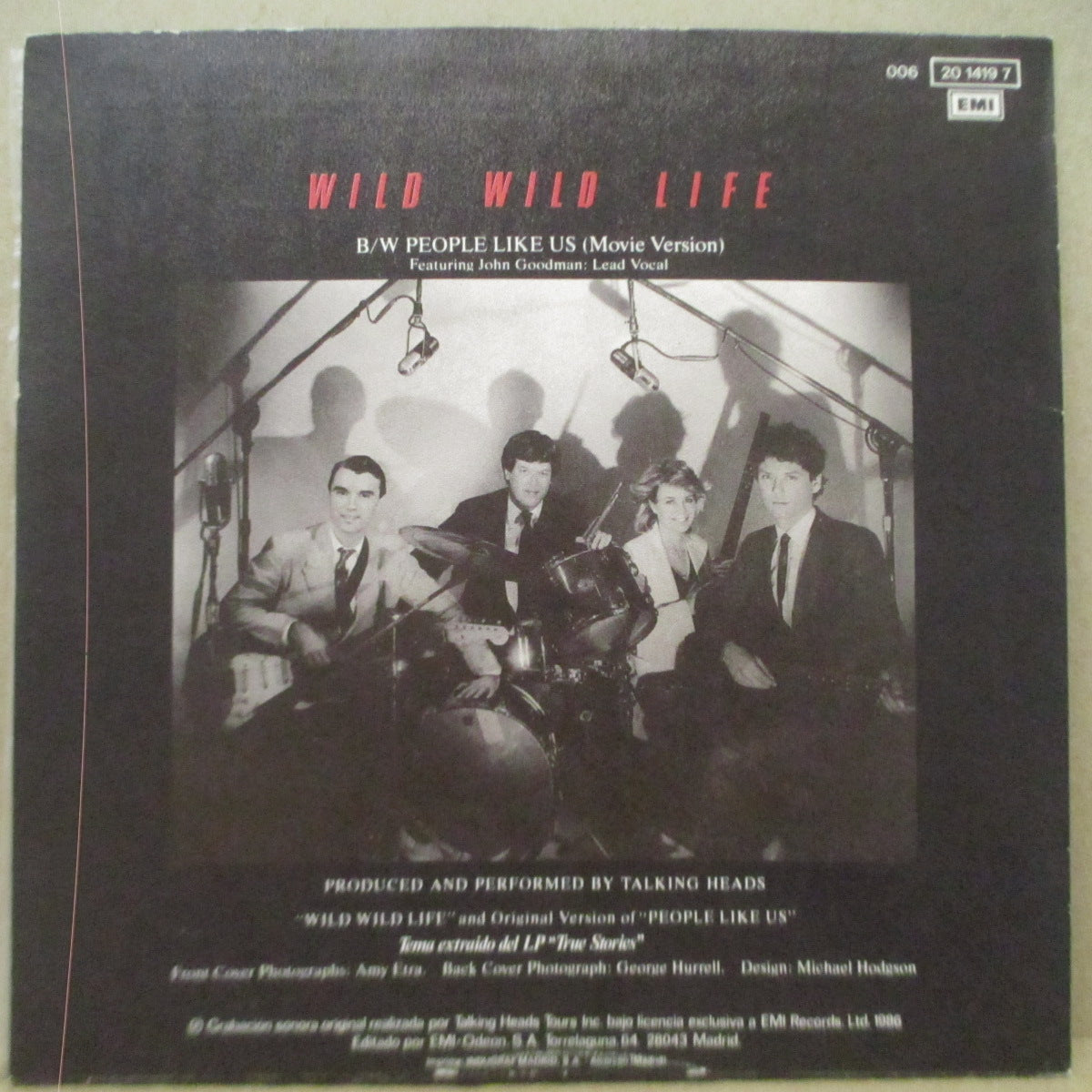 TALKING HEADS (トーキング・ヘッズ) - Wild Wild Life (Spain オリジナル 7")