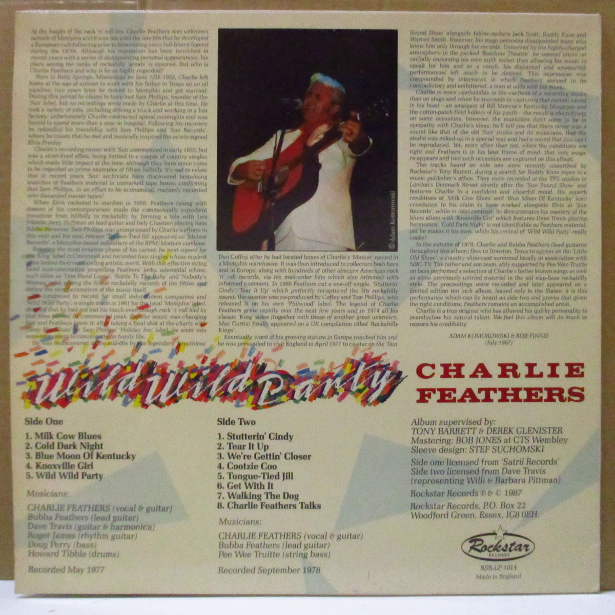 CHARLIE FEATHERS (チャーリー・フェザーズ) - Wild Wild Party (UK オリジナル LP)