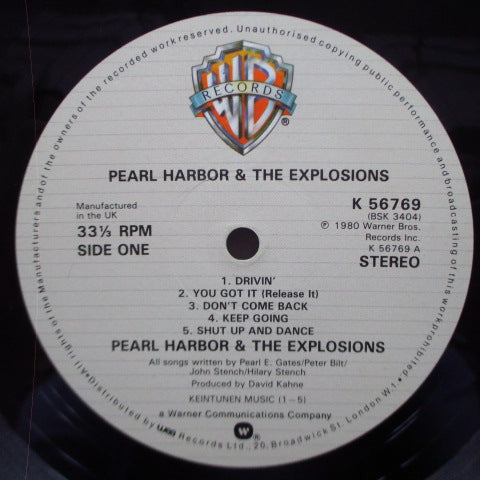 PEARL HARBOR & THE EXPLOSIONS (パール・ハーバー & ジ・エクスプロージョンズ) - S.T. (UK オリジナル LP)