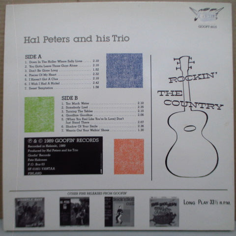 HAL PETERS AND HIS TRIO-Rockin 'The Country (Finland Orig.LP)