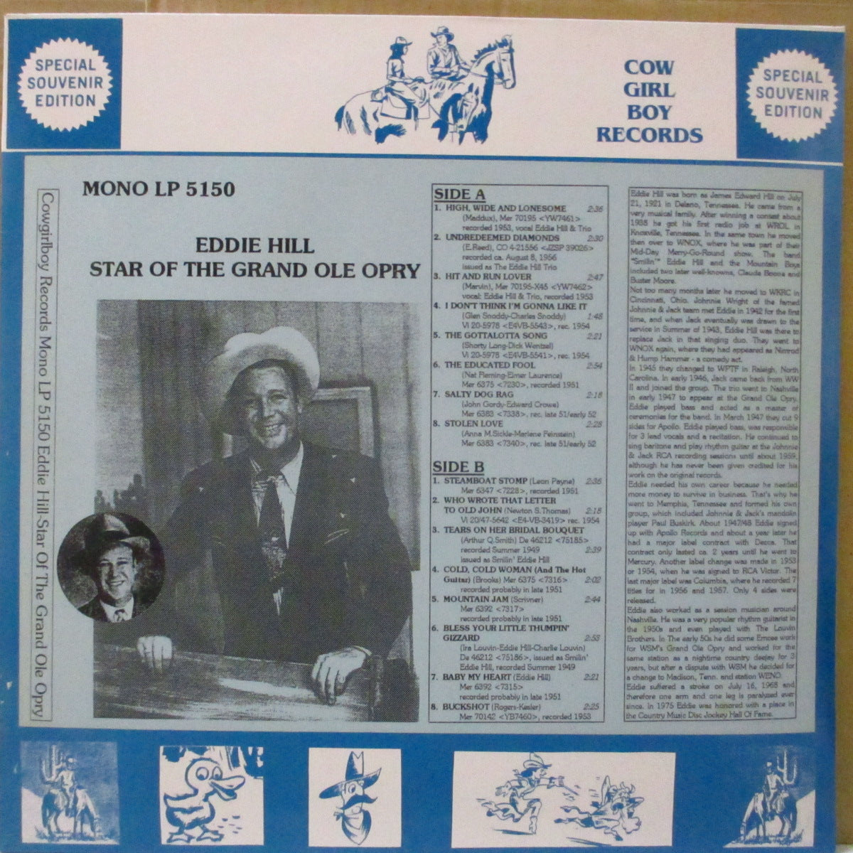EDDIE HILL (エディ・ヒル) - Star Of The Grand Ole Opry (German 80's 限定 Mono LP)