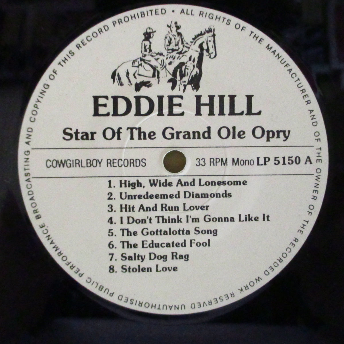 EDDIE HILL (エディ・ヒル) - Star Of The Grand Ole Opry (German 80's 限定 Mono LP)