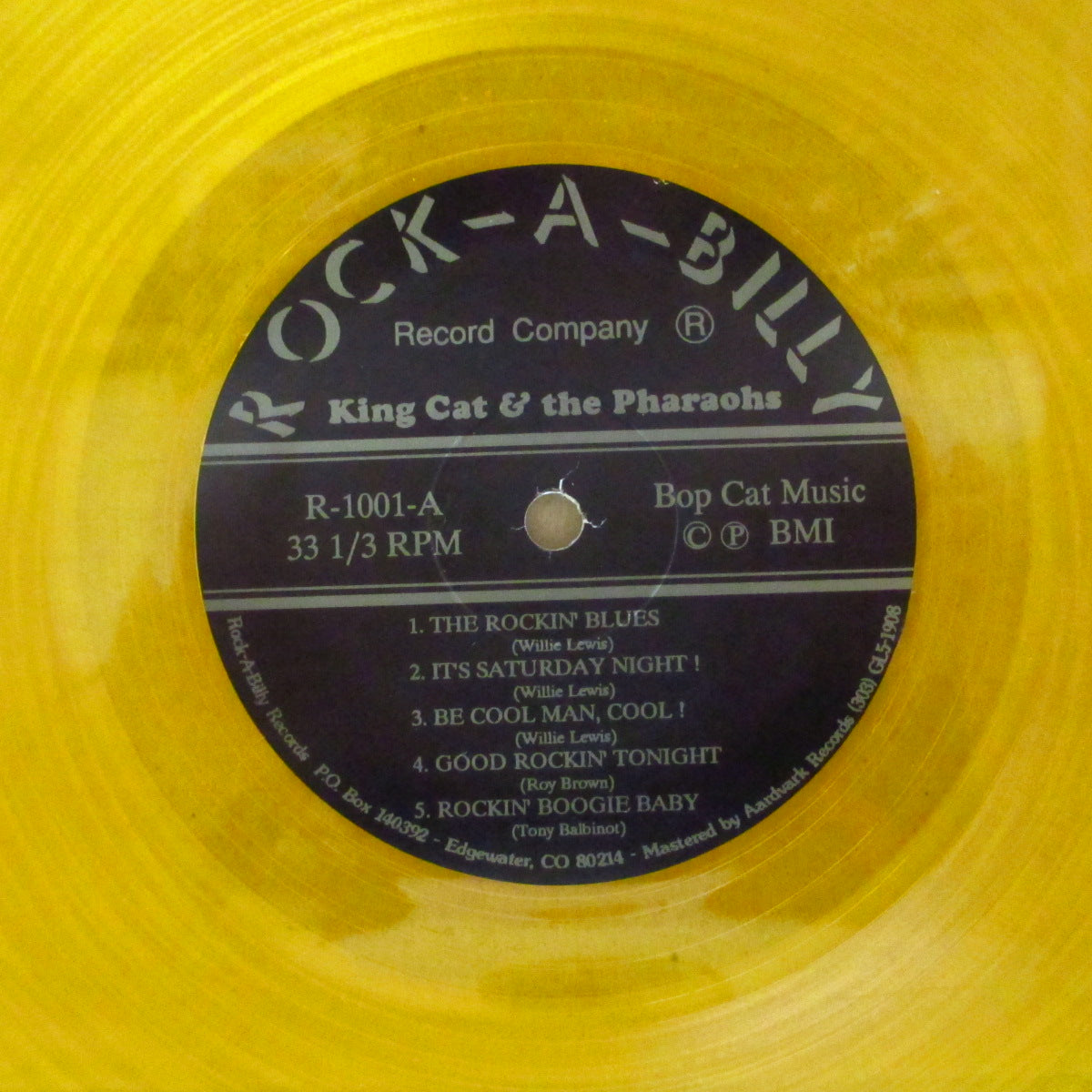 KING CAT AND THE PHARAOHS (キング・キャット・アンド・ザ・ファラオス) - The Rockin' Blues (US Limited Gold Vinyl 10")