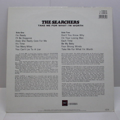 SEARCHERS (サーチャーズ) - Take Me For What I'm Worth (GERMAN PRT RE Stereo/Barcode)