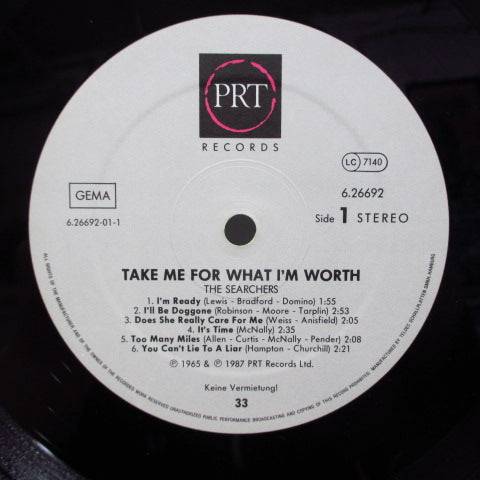 SEARCHERS (サーチャーズ) - Take Me For What I'm Worth (GERMAN PRT RE Stereo/Barcode)