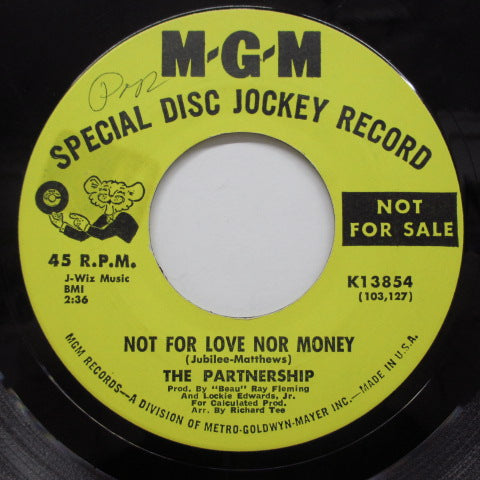 PARTNERSHIP (パートナーシップ) - Not For Love Nor Money (Promo)
