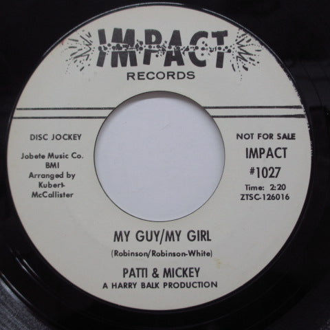 PATTI & MICKEY - My Guy/My Girl (Promo)