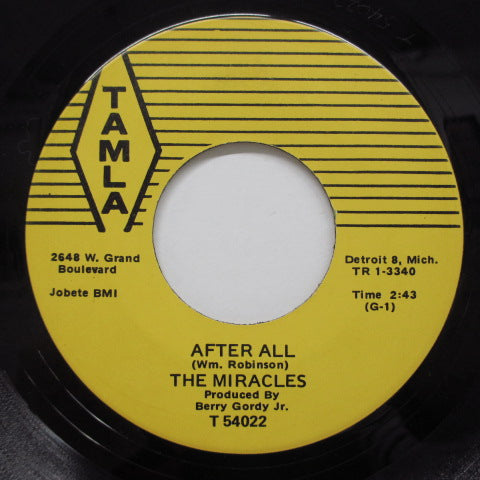 MIRACLES (SMOKEY ROBINSON & THE) (スモーキー・ロビンソン&ザ・ミラクルズ)- Embraceable You / After All