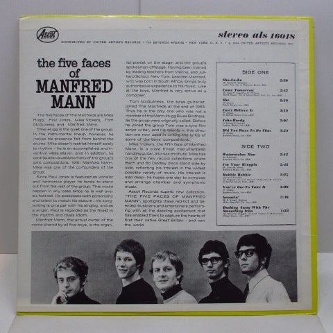 MANFRED MANN (マンフレッド・マン) - The Five Faces Of Manfred Mann (US Orig.Stereo LP)
