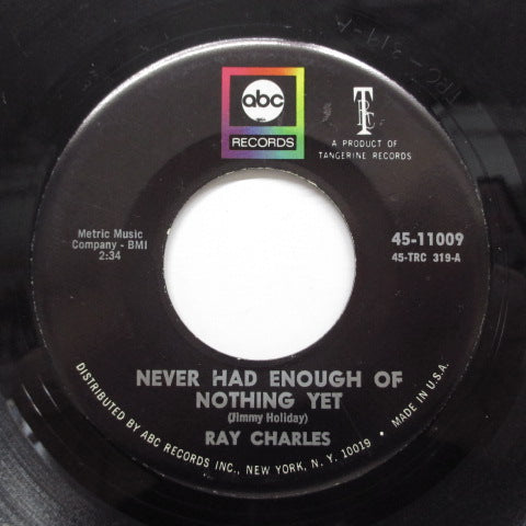 RAY CHARLES (レイ・チャールズ) - Never Had Enough Of Nothing Yet (Orig)