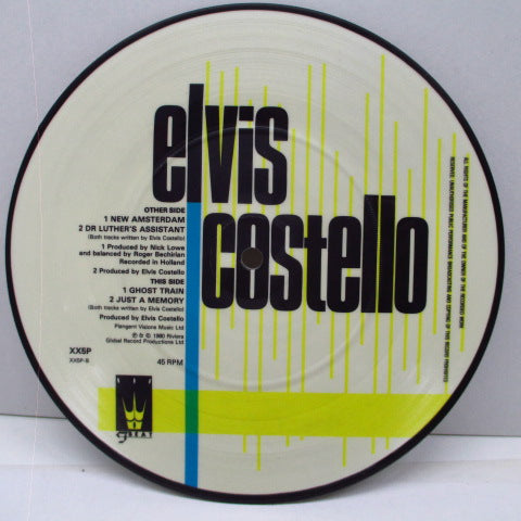 ELVIS COSTELLO (エルヴィス・コステロ) - New Amsterdam +3 (UK Ltd.Picture 7"/Black Rim)