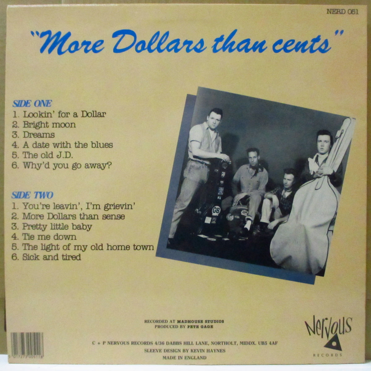 RUSTI STEEL & THE TIN TAX (ラスティ・スティール & ザ・ティン・タックス) - More Dollars Than Cents (UK Orig.LP)