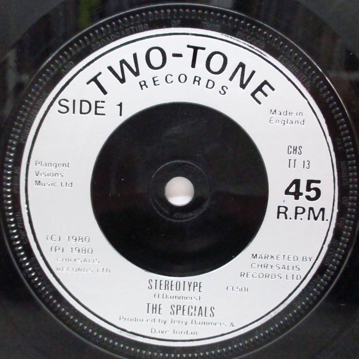SPECIALS, THE (ザ・スペシャルズ) - Stereotype (UK '80 再発「銀ラベ、英製小穴フラットセンター」7"+カンパニースリーブ)