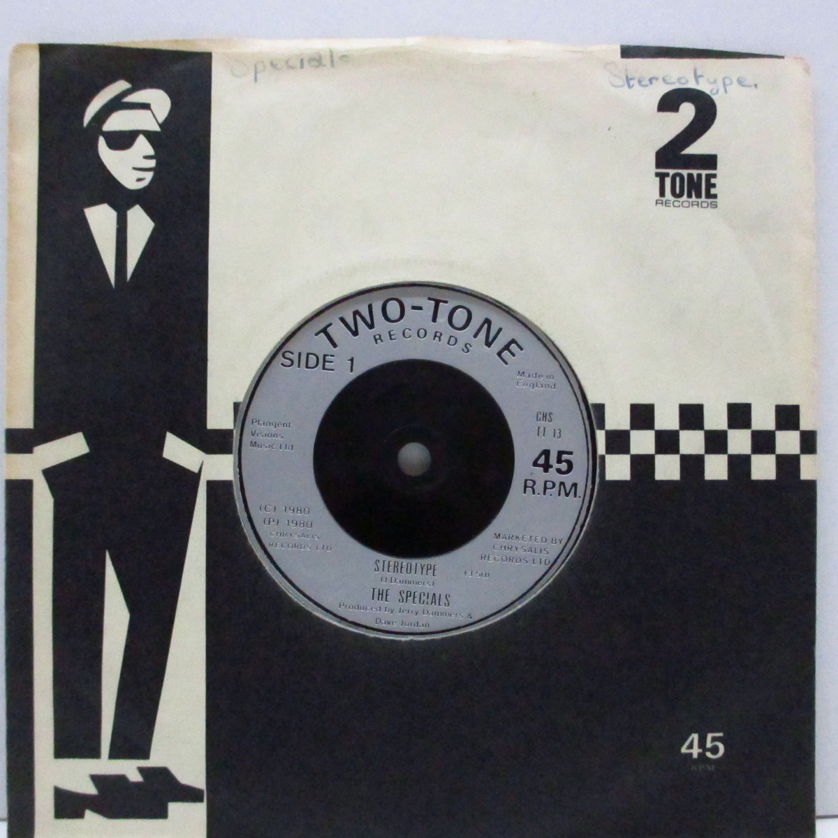 SPECIALS, THE (ザ・スペシャルズ) - Stereotype (UK '80 再発「銀ラベ、英製小穴フラットセンター」7"+カンパニースリーブ)