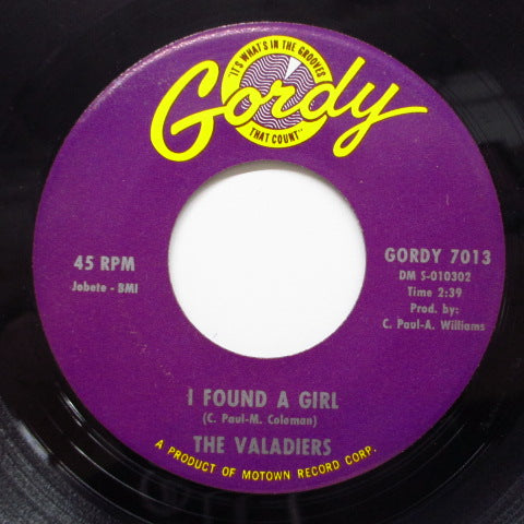 VALADIERS (ヴァラディアーズ) - I Found A Girl (Orig)