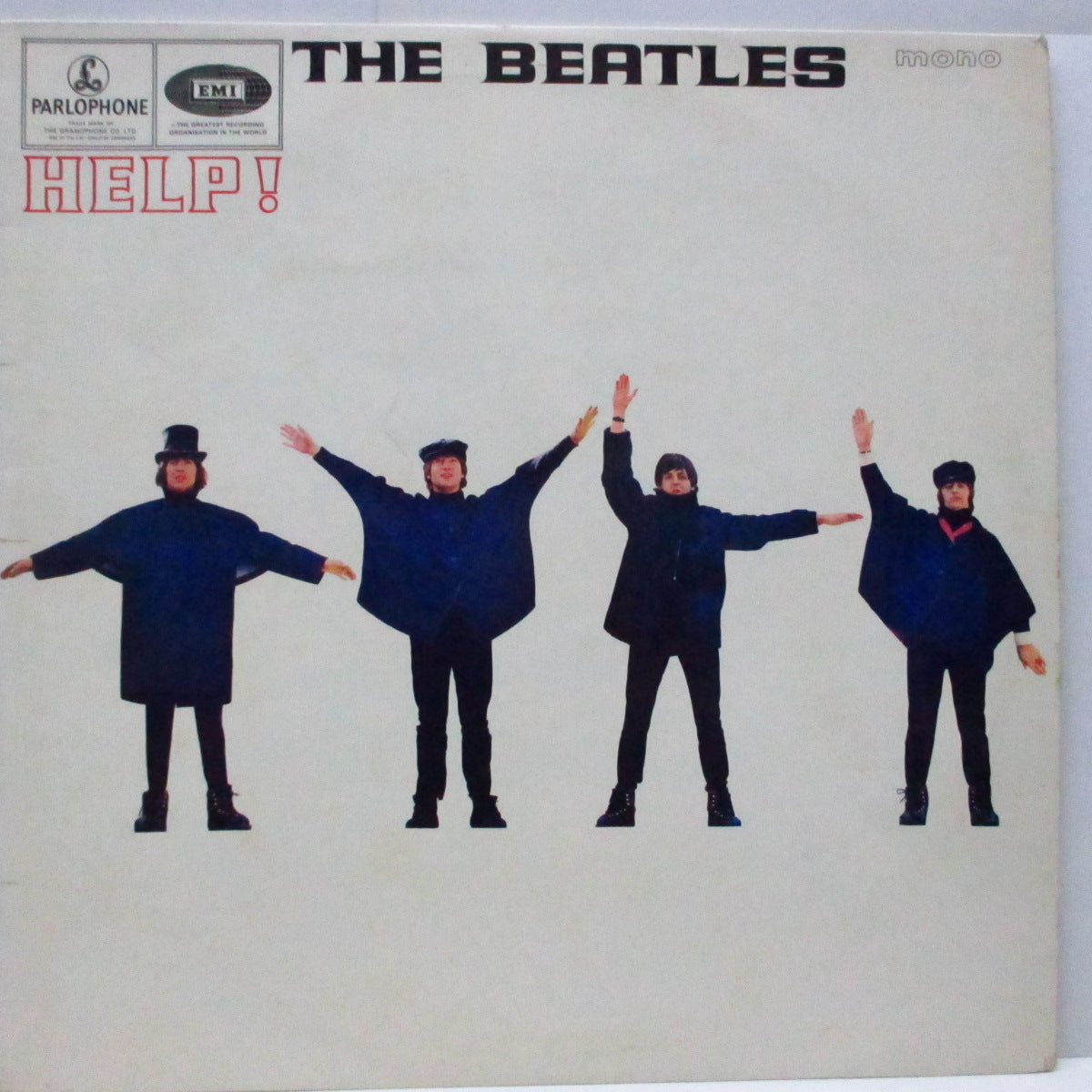 BEATLES (ビートルズ) - Help ! (UK 60's 再発「モノラル」LP/G&L社「アウトラインMono」表面コーティング折返ジャケ)