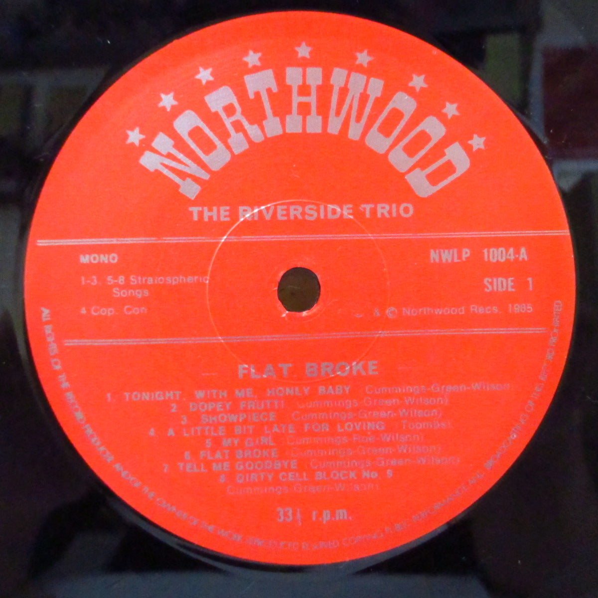RIVERSIDE TRIO (リヴァーサイド・トリオ) - Flat Broke (UK Orig.LP)