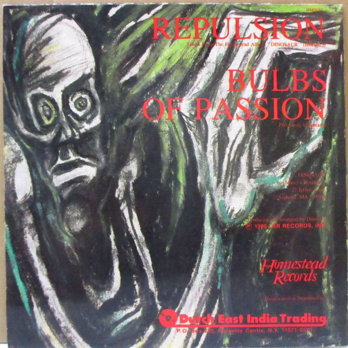 DINOSAUR (ダイナソーJr.) - Repulsion (US オリジナル・ライトブルー・ペーパーラベ <英欧流通用>7インチ+光沢固紙ジャケ)