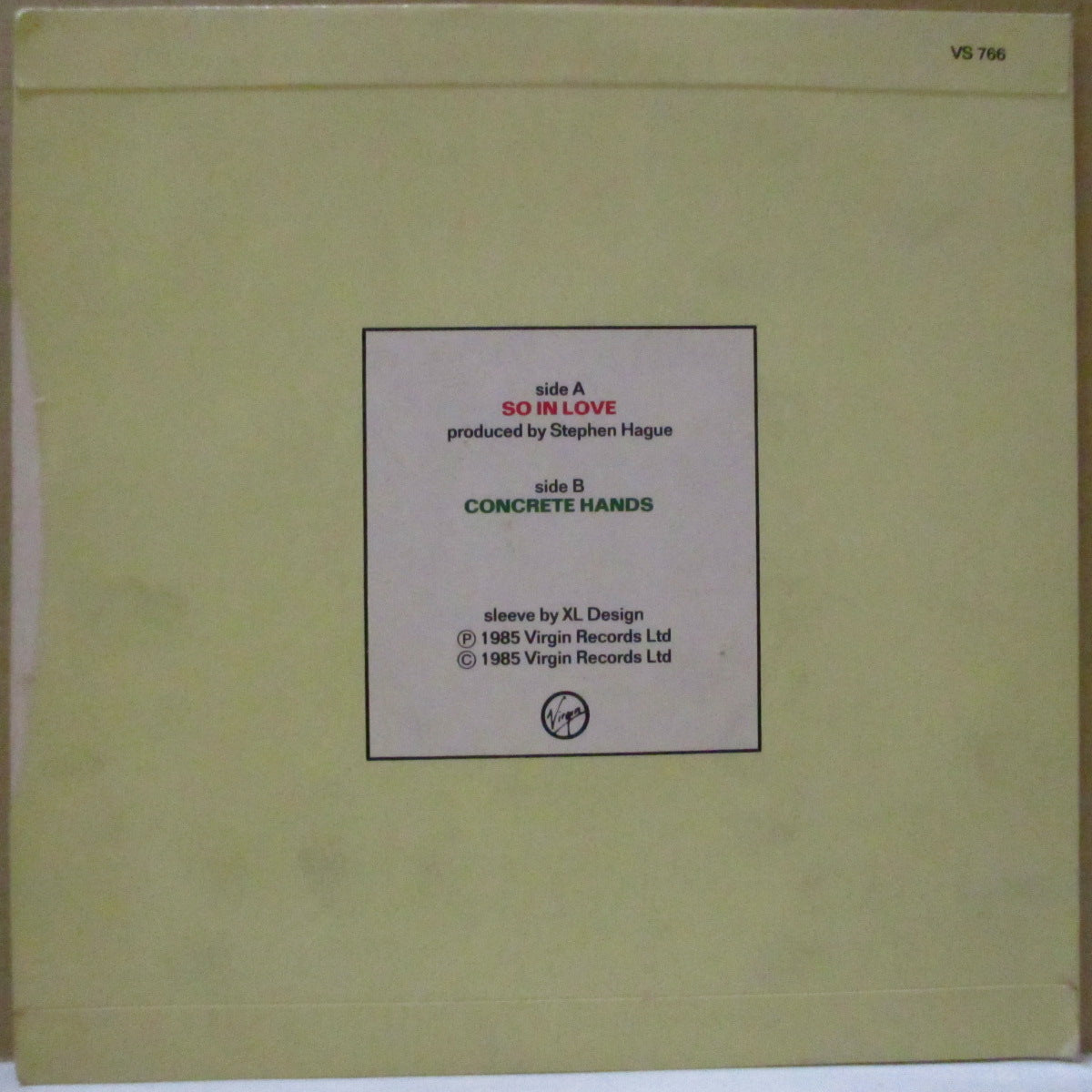 O.M.D. (Orchestral Manoeuvres In The Dark) (オーケストラル・マヌーヴァーズ・イン・ザ・ダーク) - So In Love (UK オリジナル 7インチ+光沢固紙ジャケ)