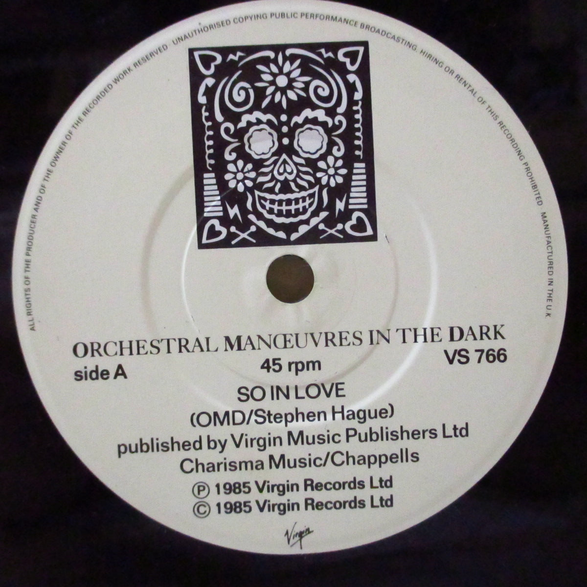 O.M.D. (Orchestral Manoeuvres In The Dark) (オーケストラル・マヌーヴァーズ・イン・ザ・ダーク) - So In Love (UK オリジナル 7インチ+光沢固紙ジャケ)