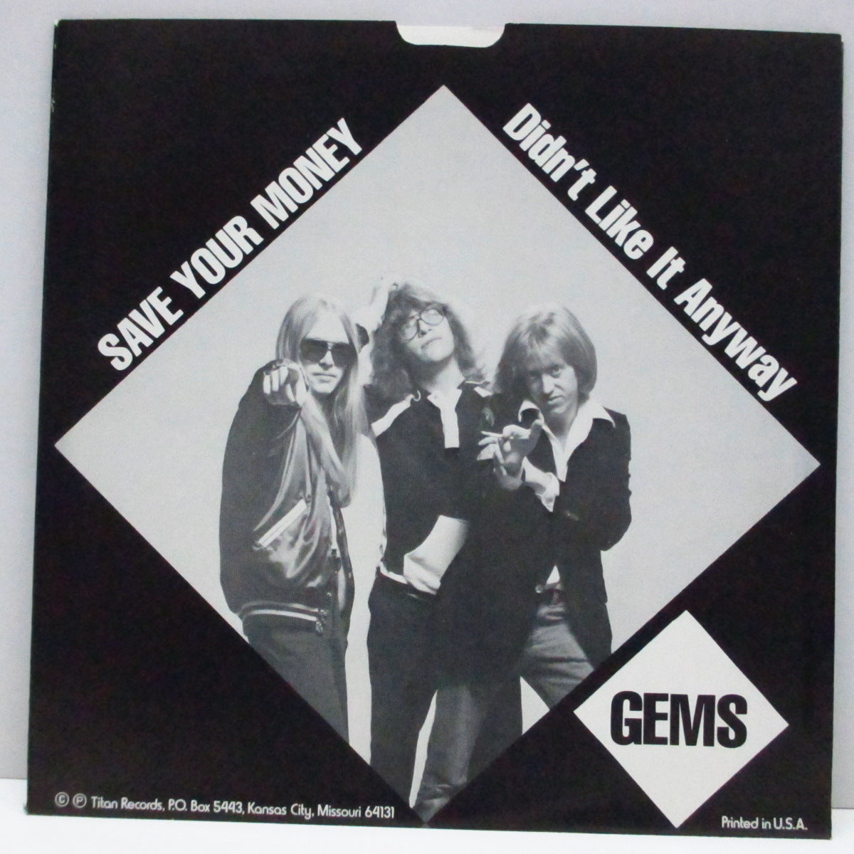 GEMS (ジェムズ) - Save Your Money (US Orig.7"/New)