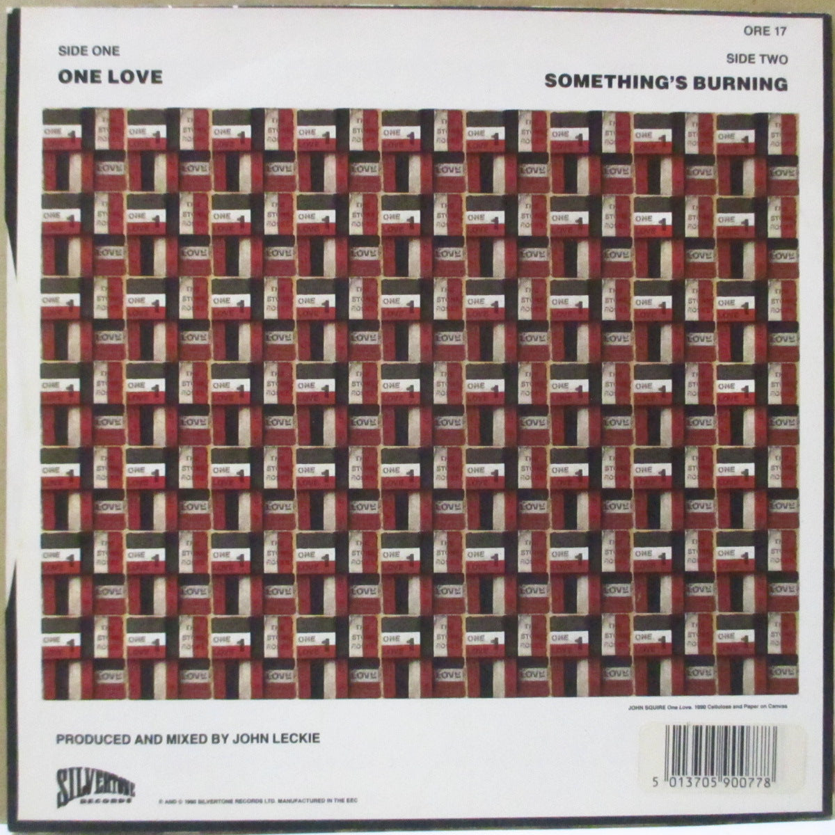 STONE ROSES, THE (ザ・ストーン・ローゼズ) - One Love (UK 限定 7インチ+カラーポストカード #1/レアステッカー付きマット固紙ジャケ)