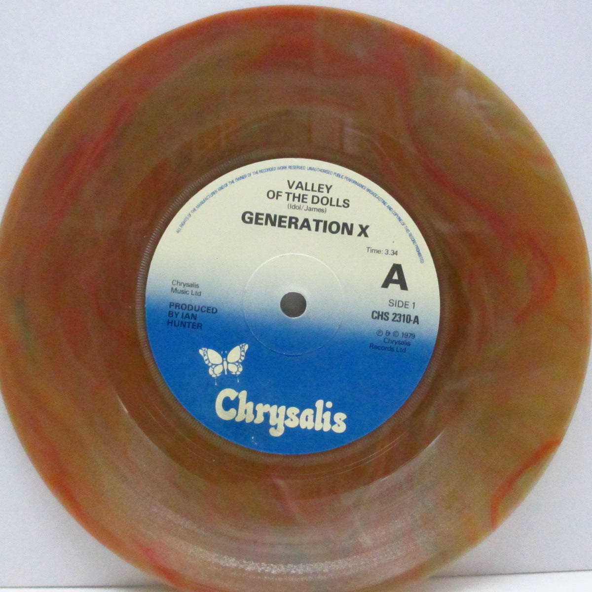 GENERATION X (ジェネレーション X) - Valley Of The Dolls (UK 限定「紙ラベ・ブラウンヴァイナル」7"+両面コーティングジャケ)