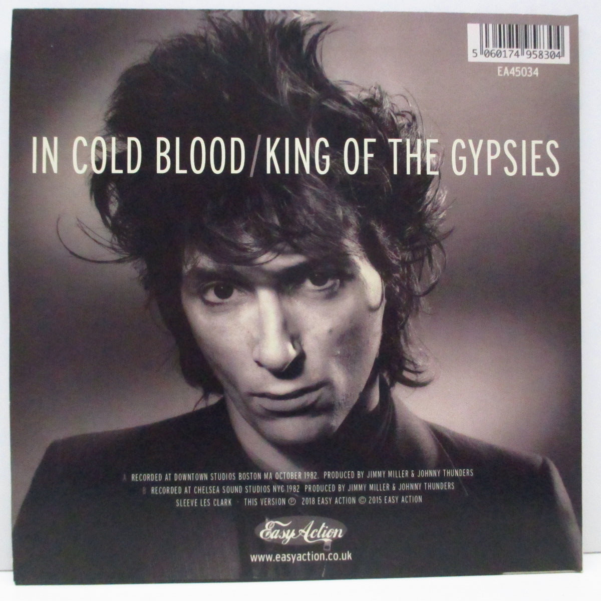 JOHNNY THUNDERS (ジョニー・サンダース ) - In Cold Blood (UK 500枚限定「ピンクヴァイナル」7"+光沢固紙ジャケ)