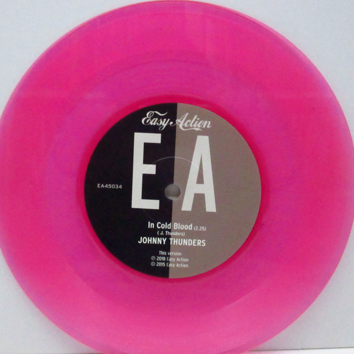 JOHNNY THUNDERS (ジョニー・サンダース ) - In Cold Blood (UK 500枚限定「ピンクヴァイナル」7"+光沢固紙ジャケ)