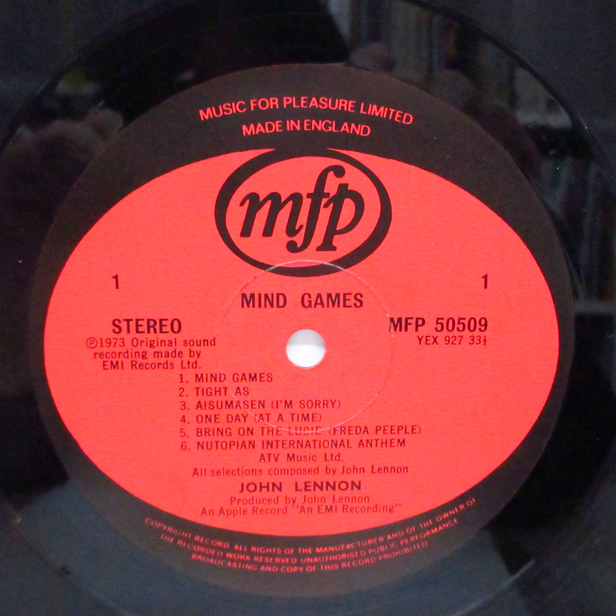 JOHN LENNON (ジョン・レノン) - Mind Games (UK 80's 再発 LP+光沢ジャケ/MFP 50509)