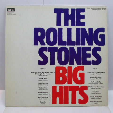 ROLLING STONES (ローリング・ストーンズ) - Big Hits (German 70's Decca Record Club LP/CS) #2