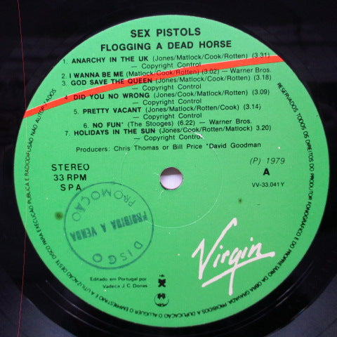 SEX PISTOLS (セックス・ピストルズ) - Flogging A Dead Horse (Portugal Orig.LP/Promo Stamp Lbl.)