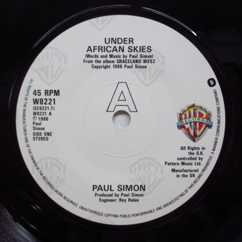 PAUL SIMON (ポール・サイモン) - Under African Skies (UK Orig+PS)