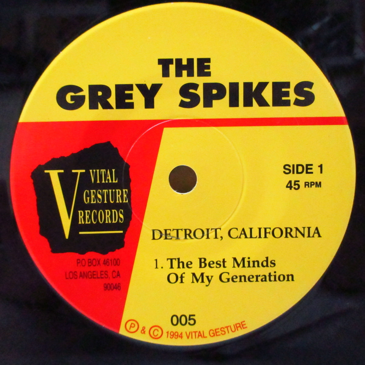 GREY SPIKES, THE (ザ・グレー・スパイクス) - Detroit, California (US Orig.7"+Sticker)