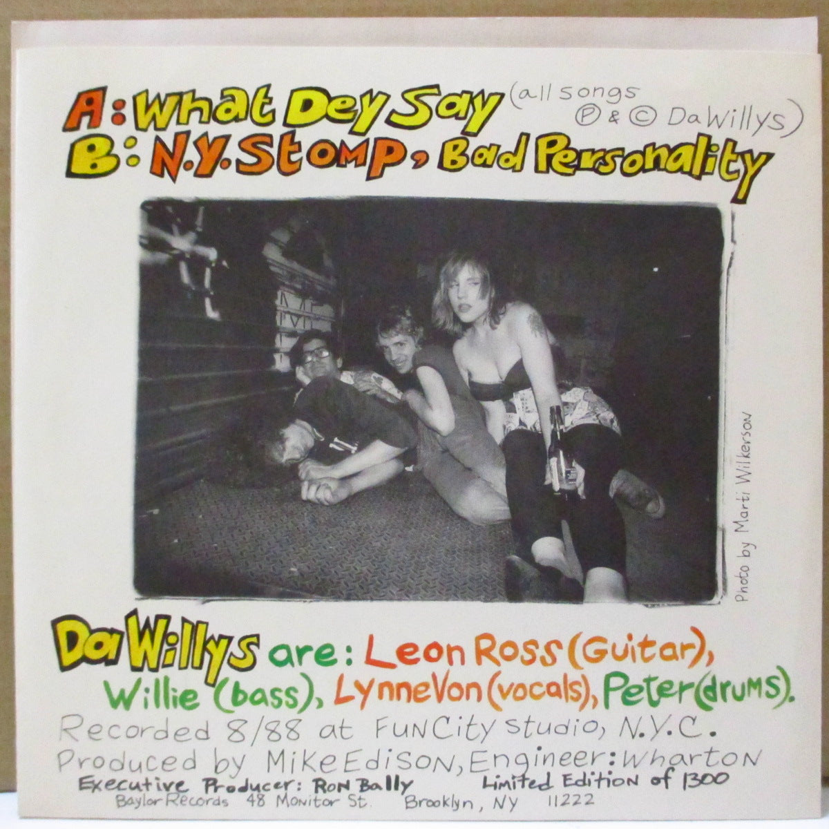 DA WILLYS (ダ・ウィリーズ) - A Case Of Da Willys (US 1,300 Limited Clear Yellow Vinyl 7")