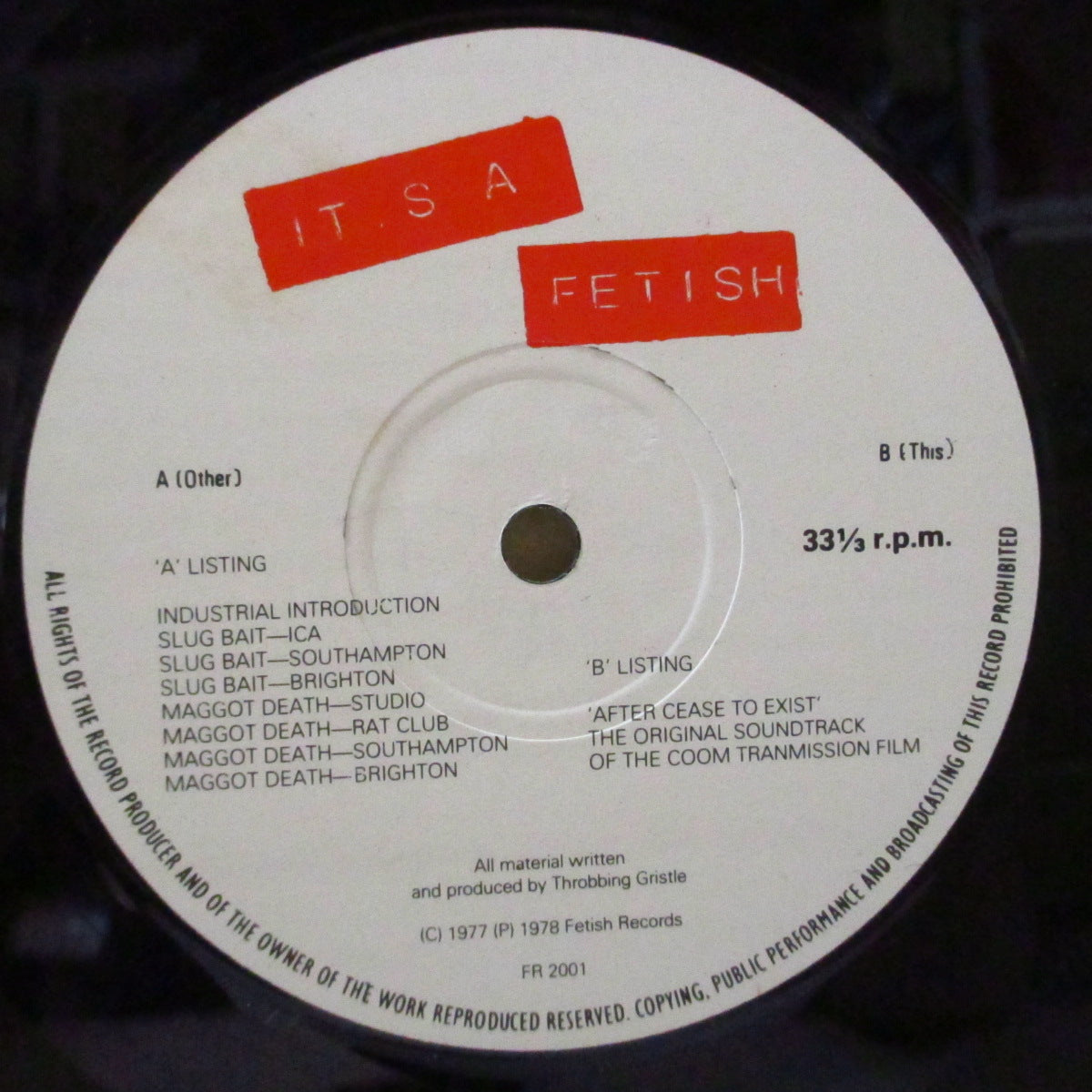 THROBBING GRISTLE (スロッビング・グリッスル) - 2nd Annual Report (UK '79 リマスター再発 LP+インサート/Fetish)