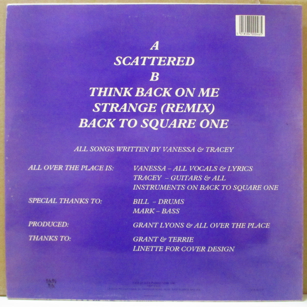 ALL OVER THE PLACE (オール・オーバー・ザ・プレイス) - Scatter E.P. (UK Orig.12")